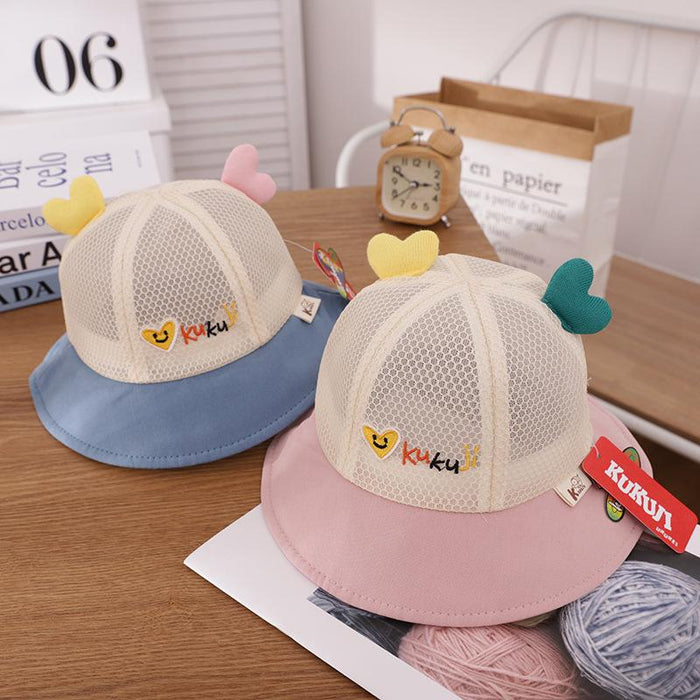 Summer Cute Baby Colorful Love Children's Fisherman Net Hat