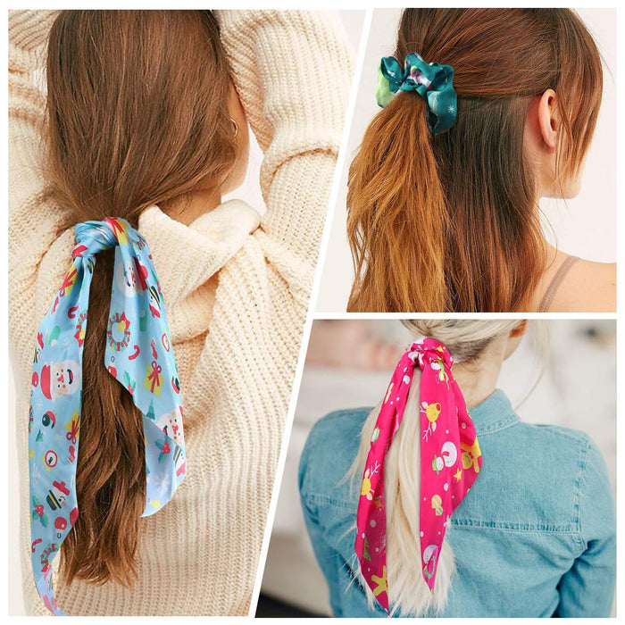 Women's Triangular Scarf Hair Circle Horsetail Hair Binding