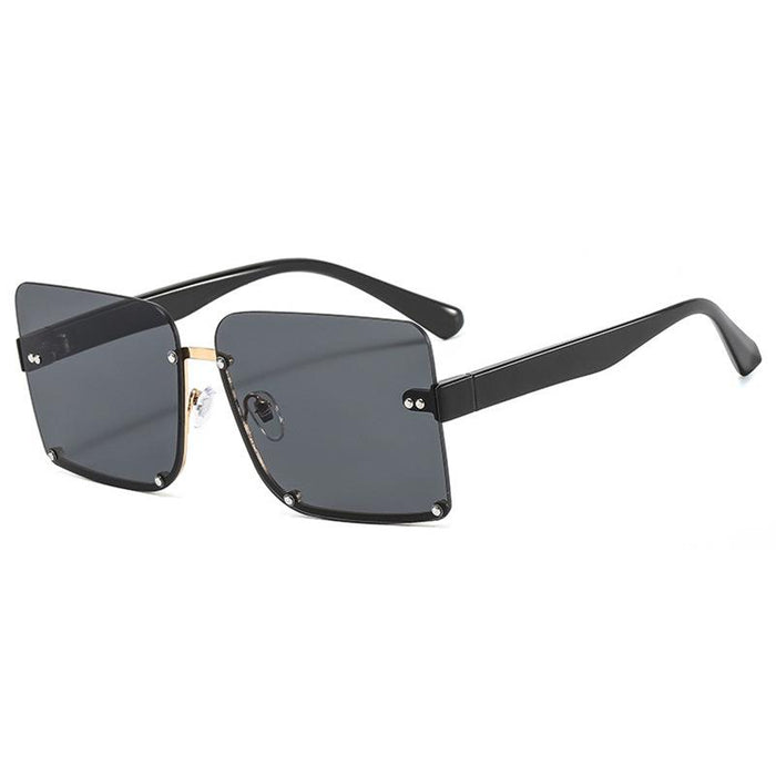 Half frame square Sunglasses Retro