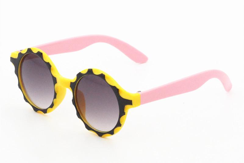 Two colour retro round single beam Sunglasses