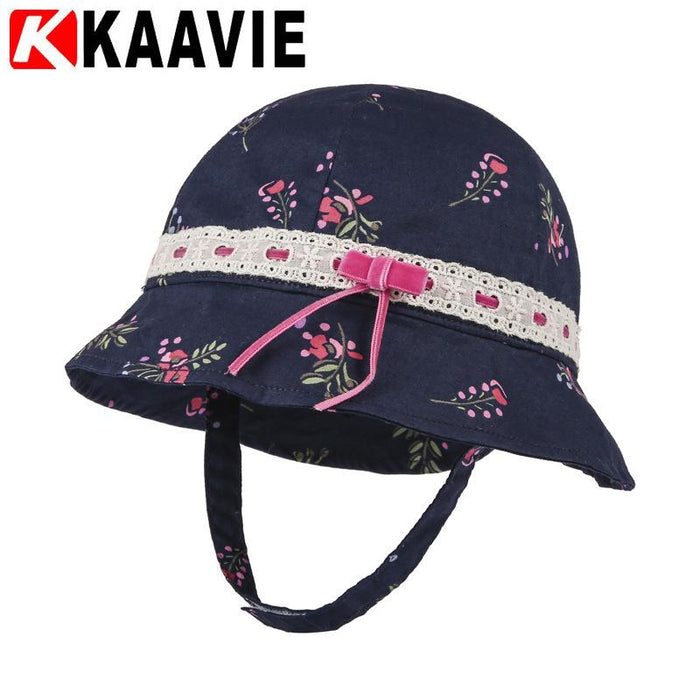 Cherry Bow Tie Children's Beach Sun Shading Fisherman Hat