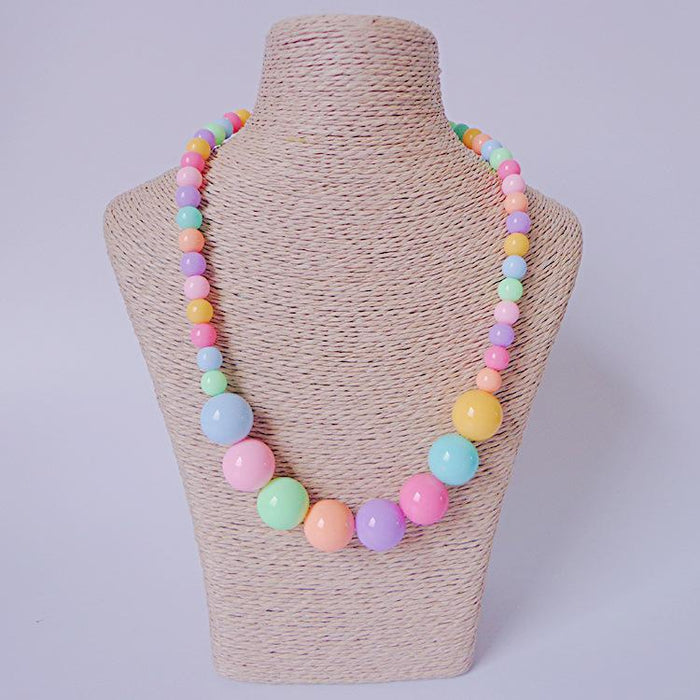 Girls Color Beaded Jewelry PRINCESS NECKLACE BRACELET SET