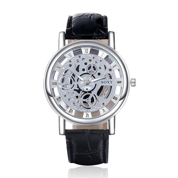 Hollow Steel Watches Men Retro Hombre Quartz Wrist Watch