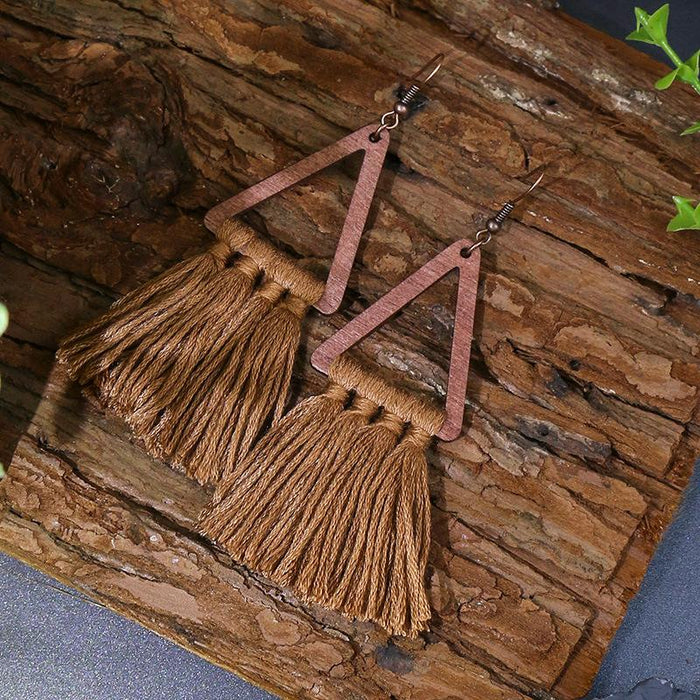 Bohemian Handwoven Ethnic Tassel Earrings