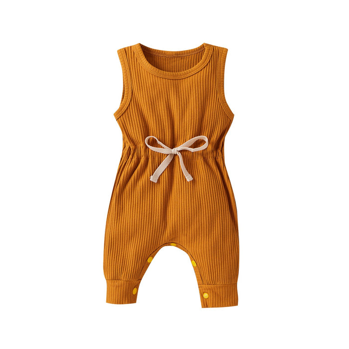 0-18M Baby Boys Clothing Soft Sleeveless Romper Cotton Summer Kids Girls Sunsuiits