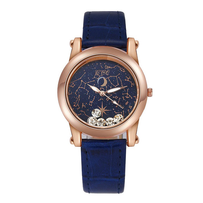 Fashion Women Wristwatch Leather Band Quartz Casual Clock LLZ20810