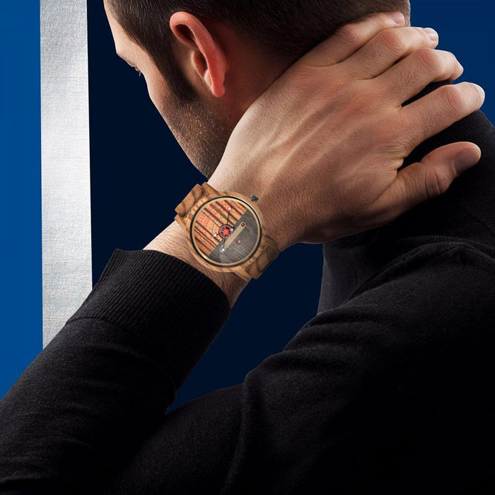 New Leisure Personality Trend Black Technology Concept Wooden Watch