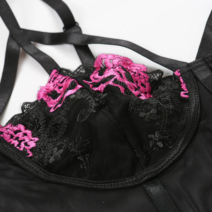 Sexy One-piece Lingerie Lace Mesh Women Bodysuit