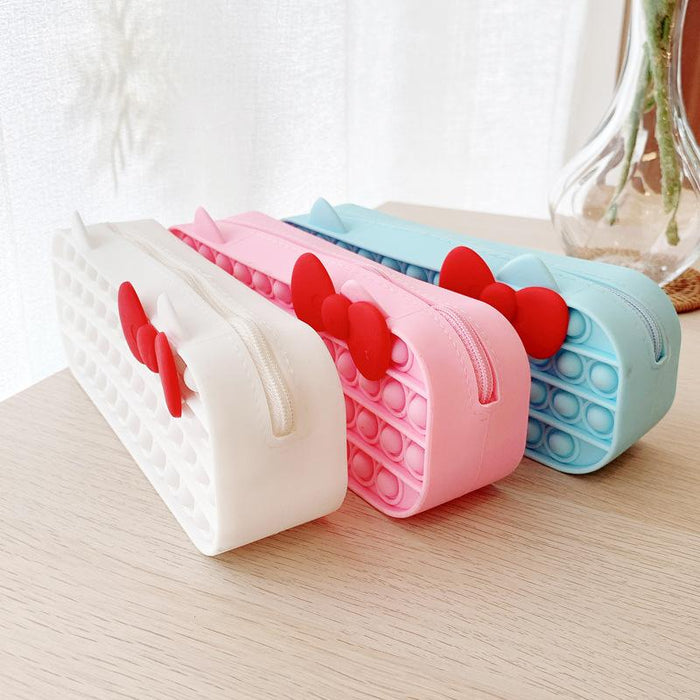 Unzip stationery storage silicone toys