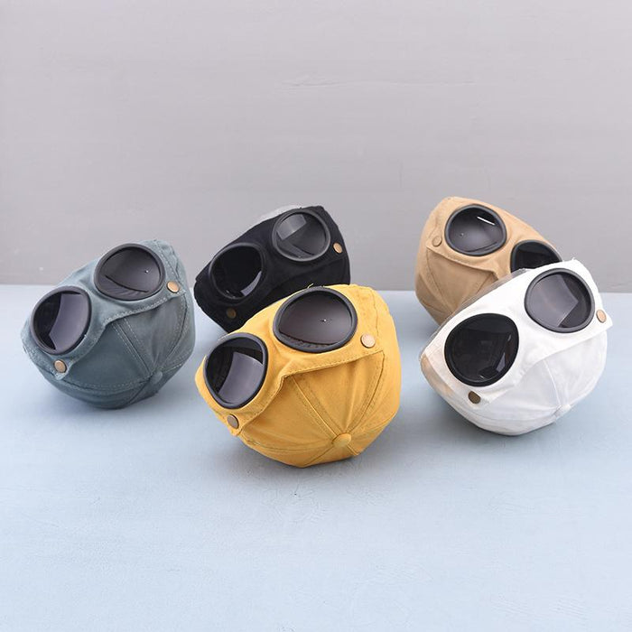 Children's Cool Sunglasses Pilot Outdoor Glasses Cap