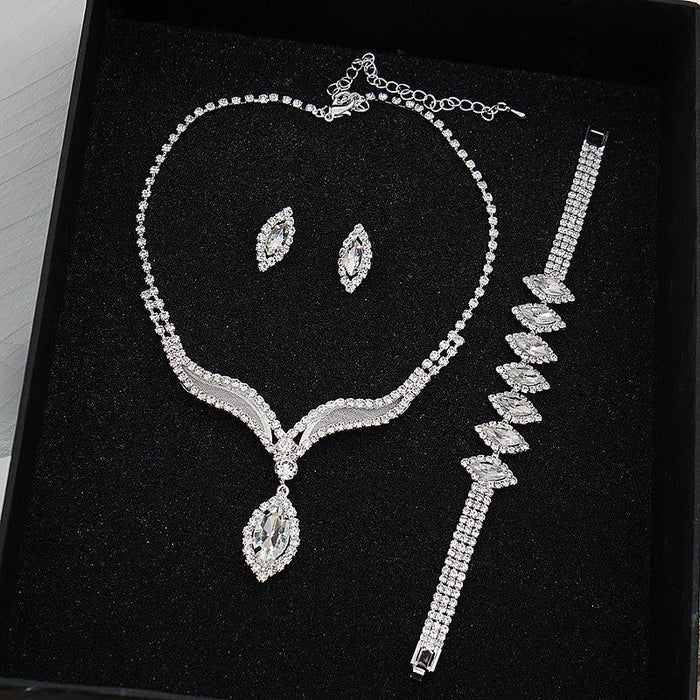 New Jewelry Necklace Set Necklace Earrings Bracelet Three Piece Set