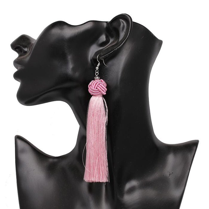 New Simple Hand Woven Earrings Tassel Earrings Accessories