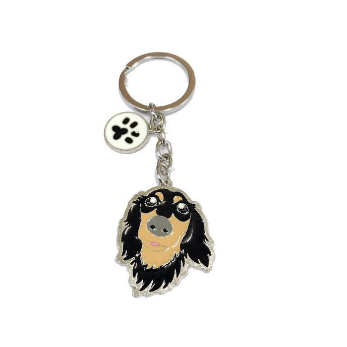 Multicolor Pet Dog Painted Zinc Alloy Keychain