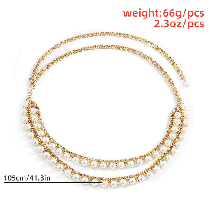 Sexy Cross Chain Tassel Body Chain Female Waist Chain