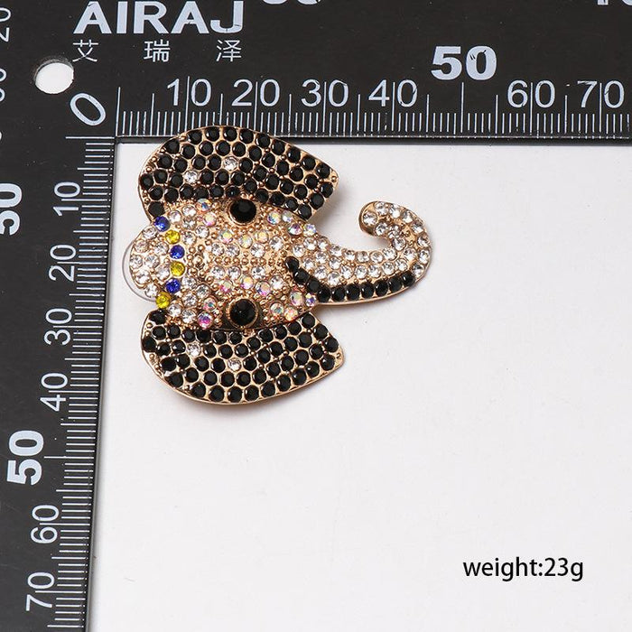 Female Personality Animal Earrings Elephant Earrings Accessories Inlaid Rhinestone