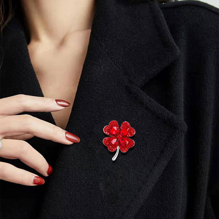 New Fashion Women's Brooch Four Leaf Grass Pin