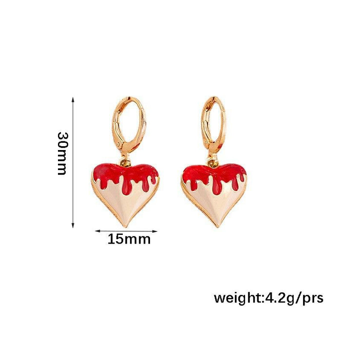 New Love Water Drops Shiny Personality Earrings