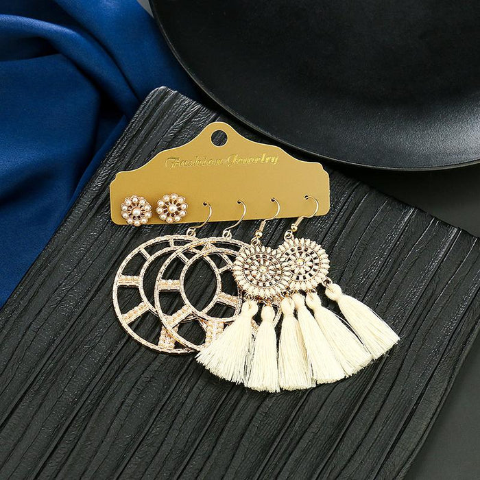 3 pairs/set Earrings Bohemian Style Jewelry X0X36201