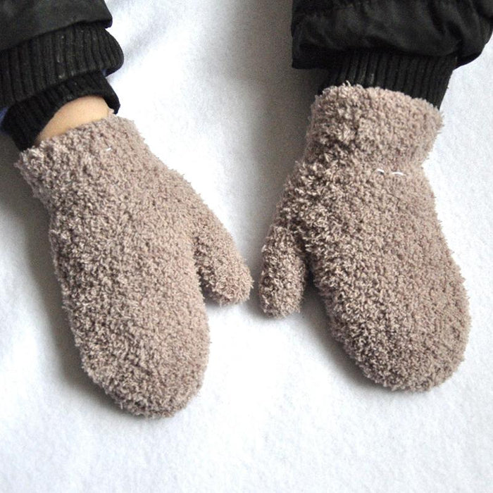 Warm Plush Thick Warm Baby Gloves