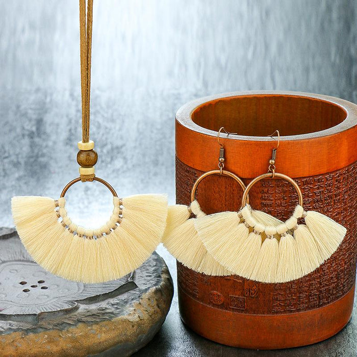 Fashion Retro Jewelry Bohemian Earring + Necklace Set