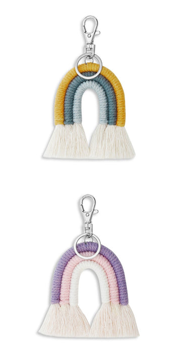 Hand Woven National Style Rainbow Car Key Chain Pendant