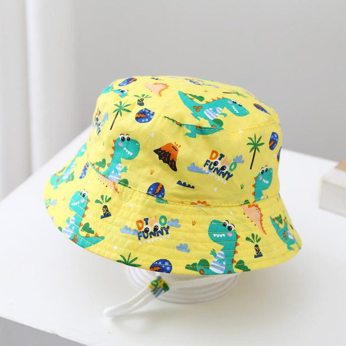 Summer Cartoon Print Children's Outdoor Mesh Hat