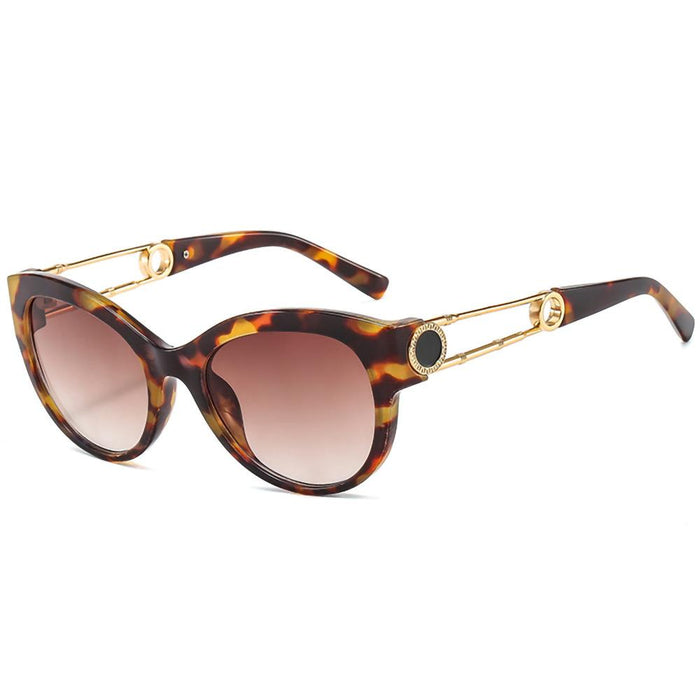 Cat's eye metal sunglasses