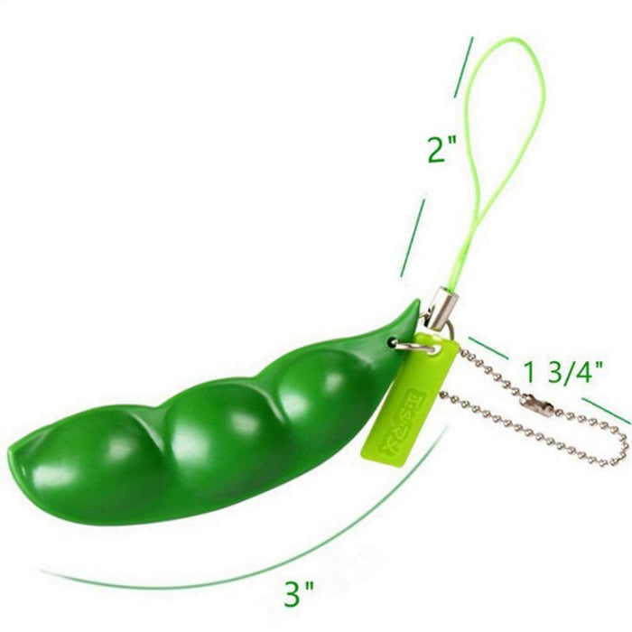 Pea Bean Keychain Decompression Squeeze Toy
