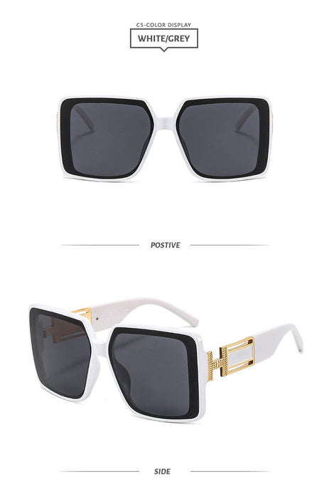 Sunglasses personality men's and women's large frame glasses