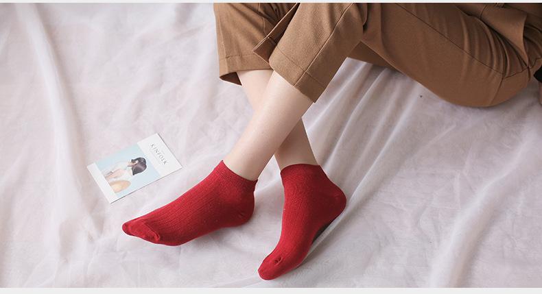 New Solid Color Boat Socks Short Low Cotton Socks