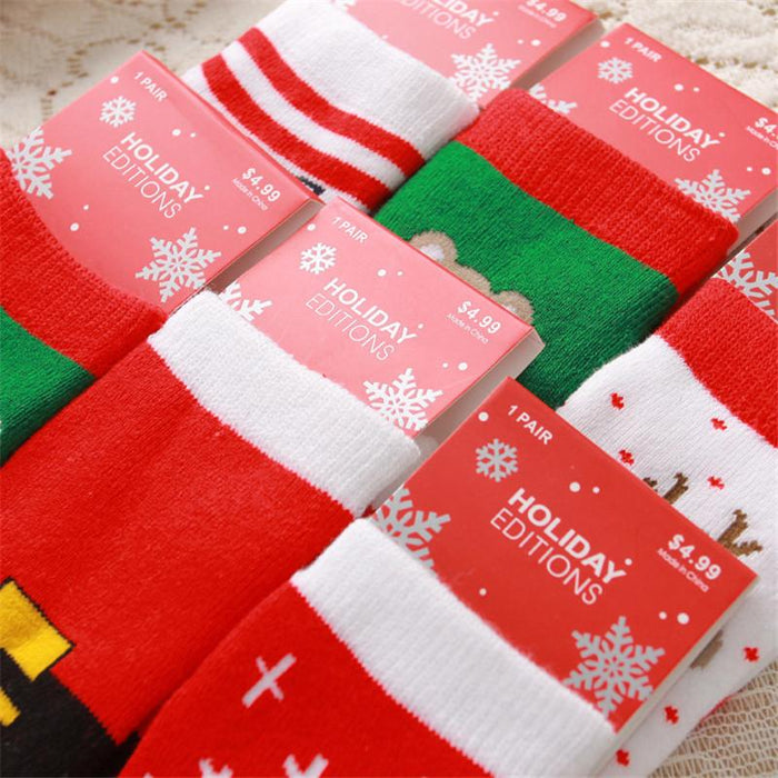 Children Cotton Boys Girls Warm Christmas Socks