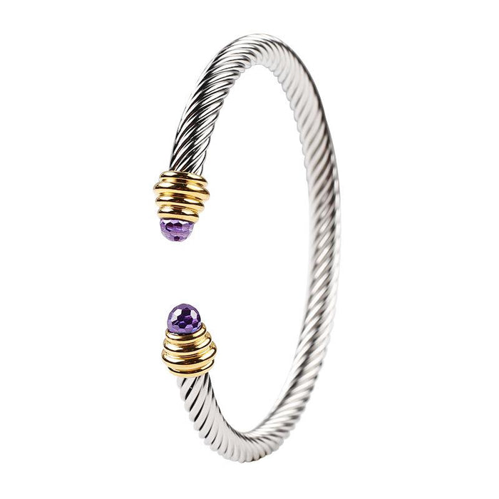 New Adjustable Cable Bracelet Titanium Steel Bracelet Bangle