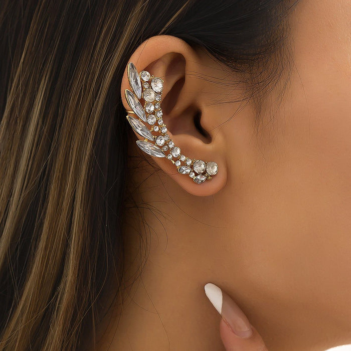 Simple Rhinestone C-type Retro Versatile Earbone Clip