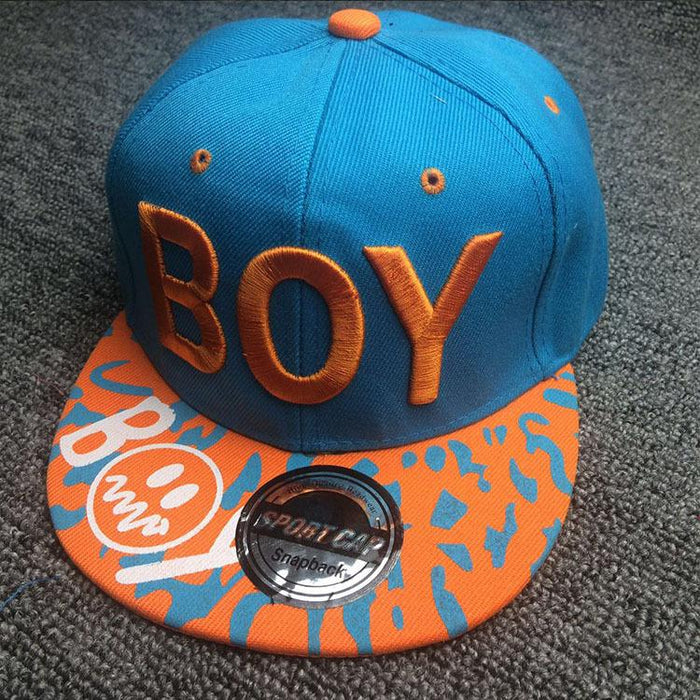 Cool Summer BOY Children's Hip Hop Flat Brim Baseball Sunshade Cap