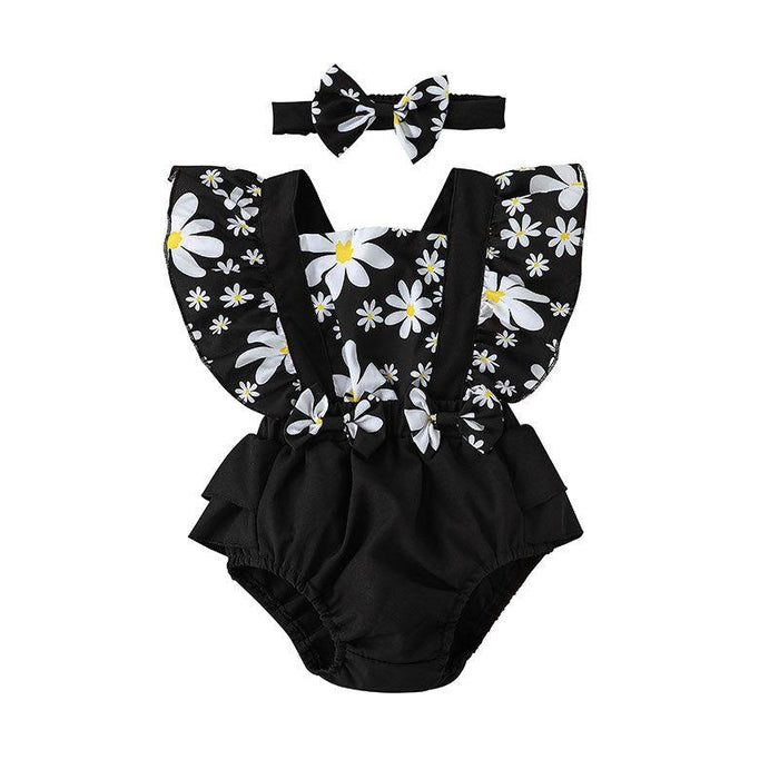 Summer Kids Clothes Suspender Lovely Flower Baby Jumpsuit