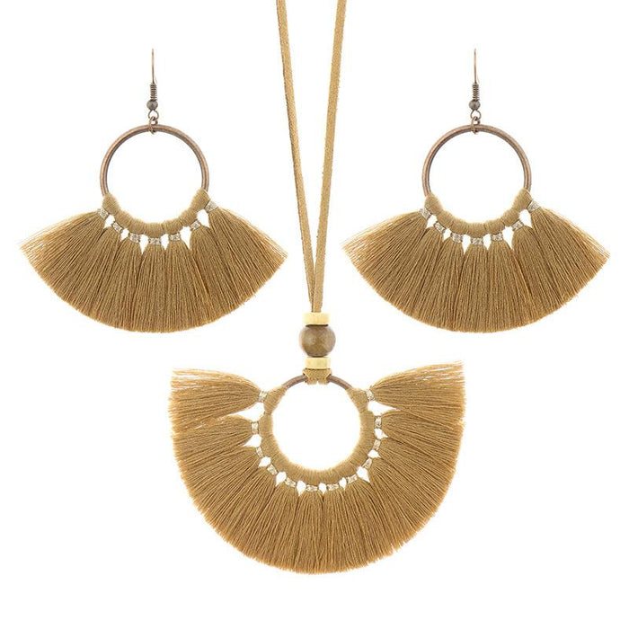 Fashion Retro Jewelry Bohemian Earring + Necklace Set