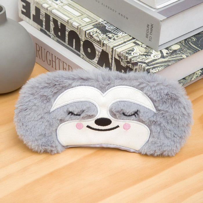 Cute Cartoon Plush Sleeping Panda Sloth Embroidery Eye Mask
