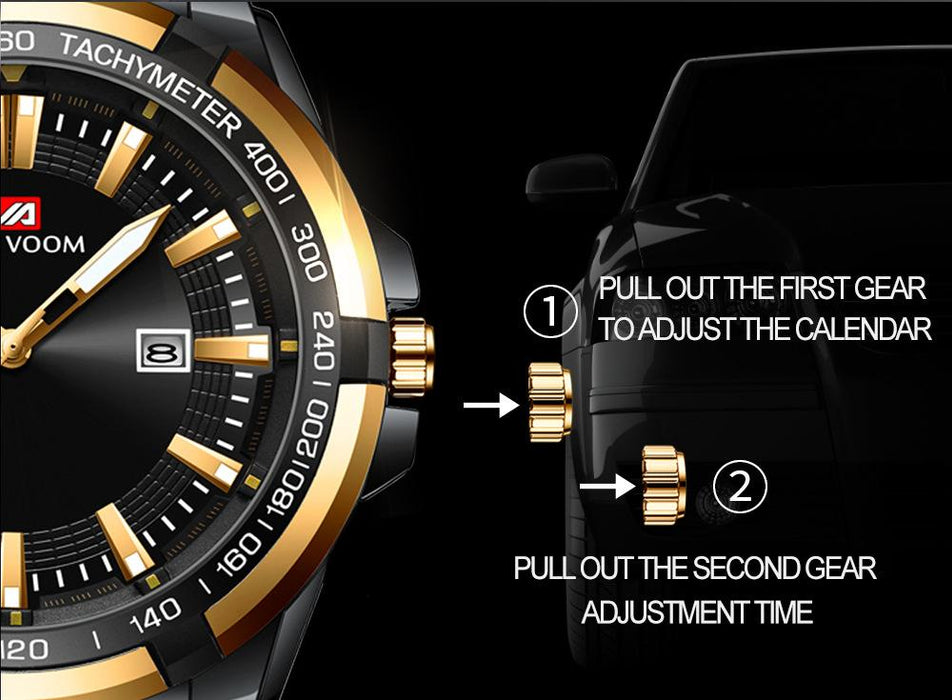 Men's Watch Business Calendar Quartz Watch Simple Atmospheric Luminous