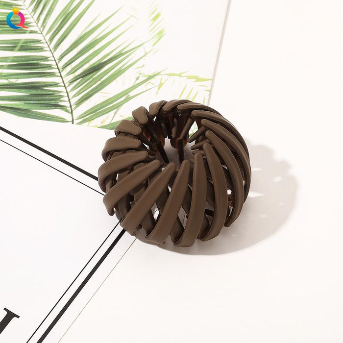 Frosted lazy bird's nest hair iron