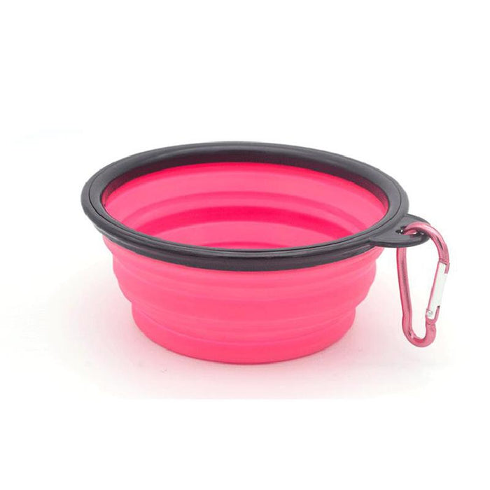 1000ML Silicone Dog Feeding Bowl With Carabiner Folding Cat Bowl