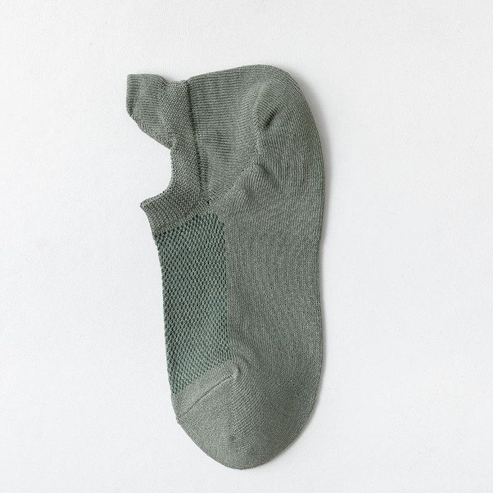 Spring/Summer Solid Color Cotton Socks Breathable Low Boat Socks