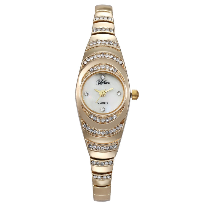 Women Watch Rhinestone Steel Quartz Fashion Wristwatch LLZ13886