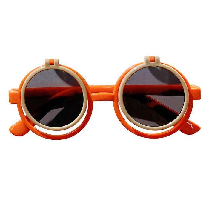 Children's glasses sunglasses flip cartoon