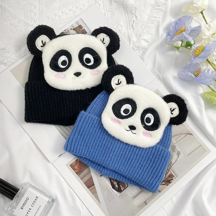 Cartoon Animal Face Kids Winter Warm Crochet Beanie