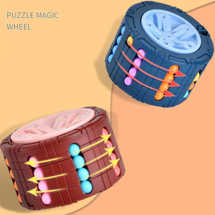 Spin and slide cube puzzle toy for kids