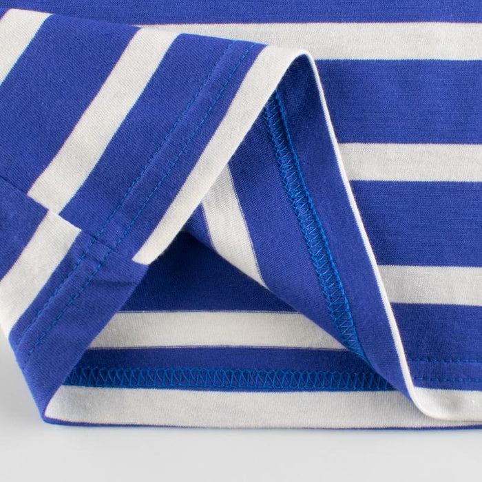 Children's short sleeved T-shirt striped shirt
