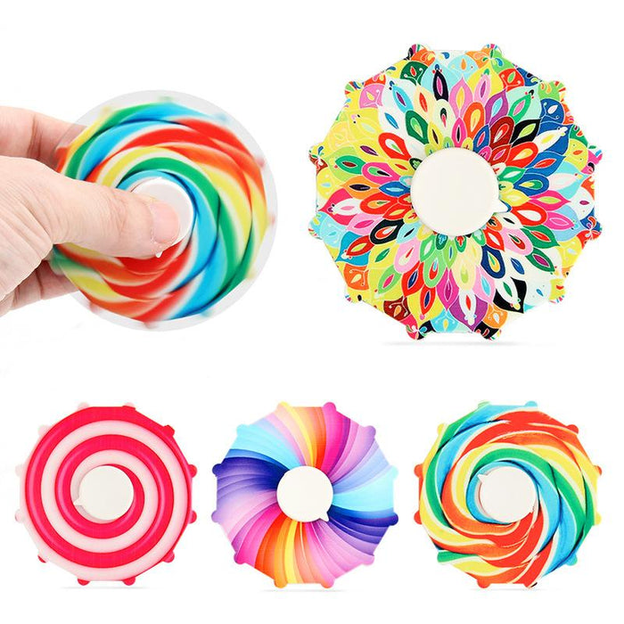 Double-sided color fidget spinner decompression toy
