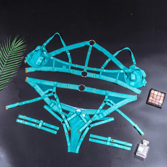 Sexy Lingerie Women Garter Halter Underwear Set