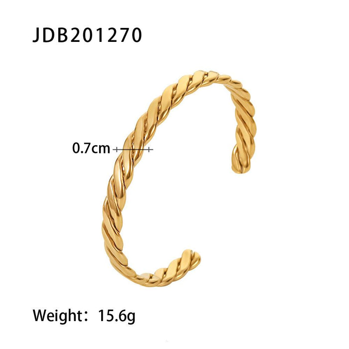High Quality Stainless Steel Open Gold Bracelet