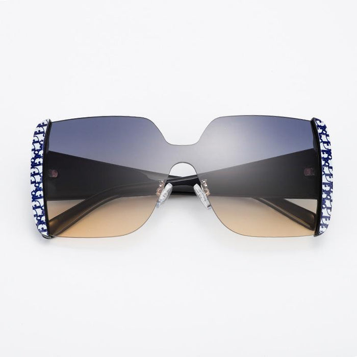 Men's and women's one piece flower wrapped Sunglasses